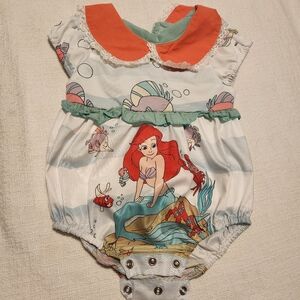 Vintage Little Mermaid Romper 6-12 Month